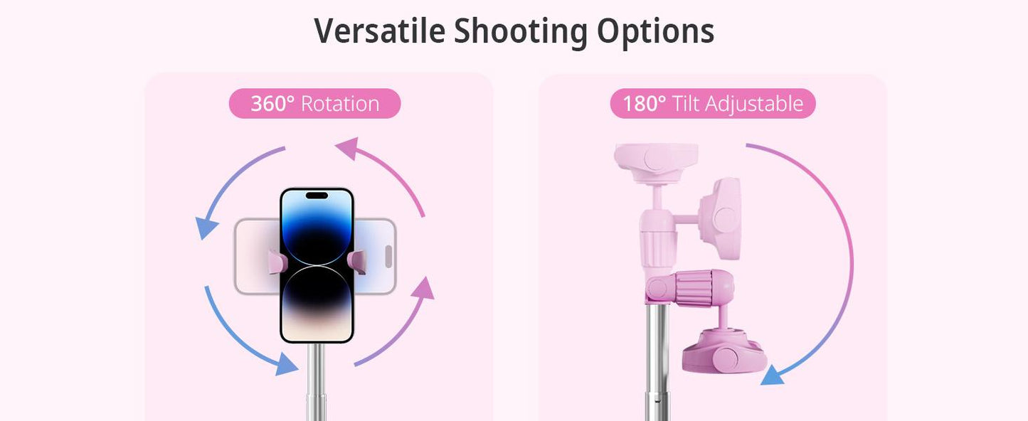 Magnetic Tripod for iPhone with Remote, Extendable MagSafe Phone Stand & Selfie Stick, Aluminum Portable Bluetooth Smartphone Tripod for iPhone & Android